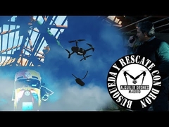 Simulacro de rescate y salvamento con dron