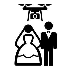 video y fotografia con dron para bodas